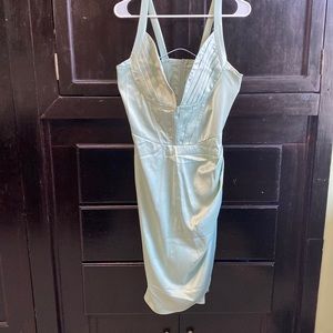 Bella Barnett Cereda Pistachio Satin Mini Dress Size M